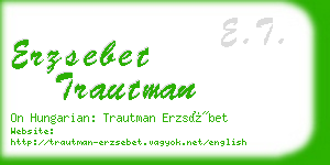 erzsebet trautman business card